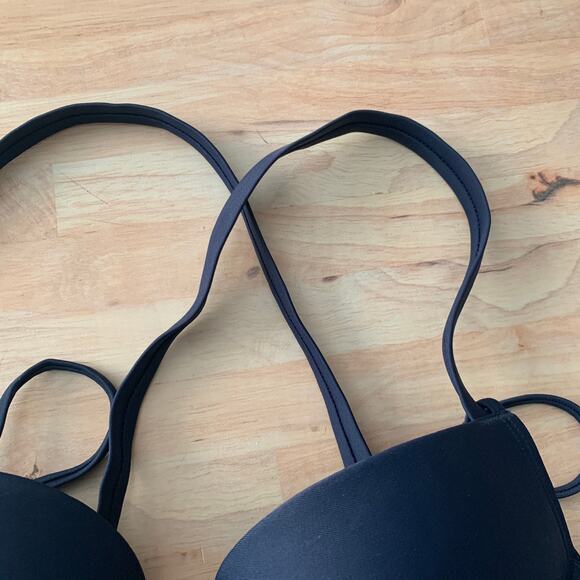 Aerie Navy Cup Cross Back Bikini Top SIZE 34B - Picture 3 of 7